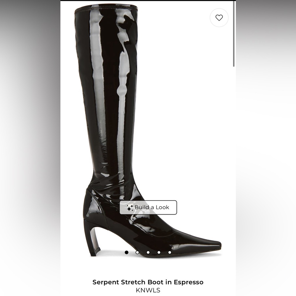 KNWLS Serpent Stretch Knee-High Boot in Espresso Patent